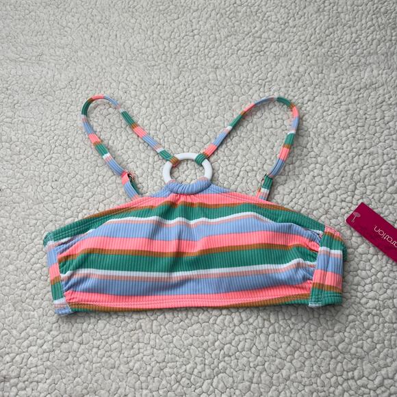 Xhilaration Blue Green Orange Bikini Top Small - Picture 1 of 5